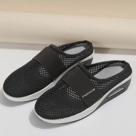 Women's Casual Summer Mesh Breathable Half Drag Shoes, Beach Platform sports shoes