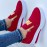 Women's Solid Color Platform Sneakers, Slip On Round Toe Non-slip Side Zipper Low-top Soft Shoes, Outdoor Comfy Shoes