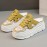 Women's Breathable Platform Mule Sneakers, Casual Cutout Design Lace Up Shoes, Comfortable Summer Shoes