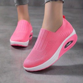 New Anti-Slip Air Cushion Running Sneakers, Breathable Slip-on Casual Shoes