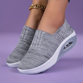 New Anti-Slip Air Cushion Running Sneakers, Breathable Slip-on Casual Shoes