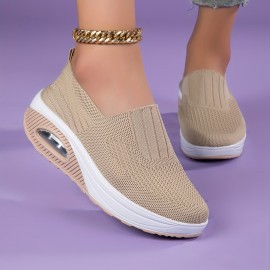 New Anti-Slip Air Cushion Running Sneakers, Breathable Slip-on Casual Shoes