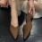 Women's Solid Color Chunky Heels, Casual Point Toe Slip On Pumps, Women's Summer Comfortable Heels