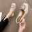 Women's Retro Chunky Heel Sandals, Stylish Rhinestone Decor Buckle Strap Shoes, Women's Fashion Slingback Shoes