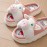 Women's Kawaii Animal Novelty Slippers, Cute Cartoon Flax Memory Foam Home Shoes, Comfy Open Toe Bedroom Slippers