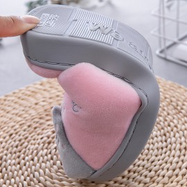 Women's Indoor Plush Slippers, Cute Cat Soft Sole Slides, Women's Footwear