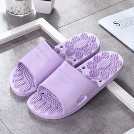 Women's Indoor Massage Slides, Soldi Color Comfy Non Slip Bathroom Shoes, Home PVC Slides